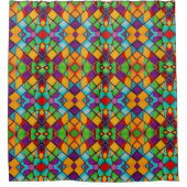 Bleibeschichtete Fliesen aus Hartglas - Vintages A Duschvorhang (Vorderseite)