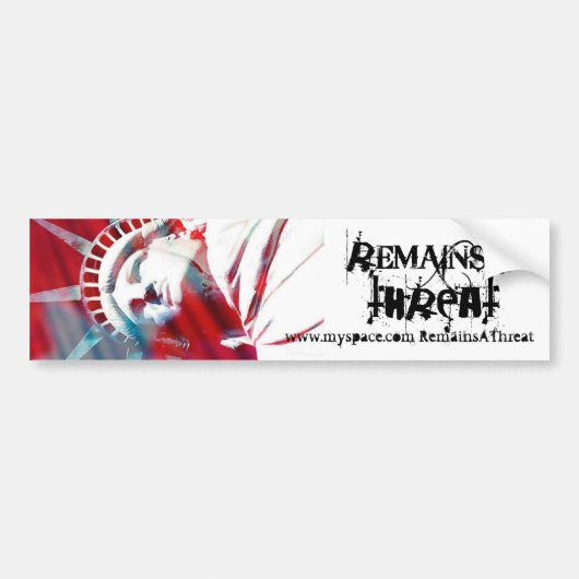 Bleibt A Drohung-Stoßdämpfer Aufkleber Autoaufkleber (Vorne)