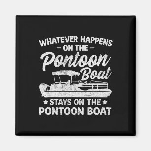 Bleibt auf dem Pontonboot Lustiger Boots Kapitän M Magnet
