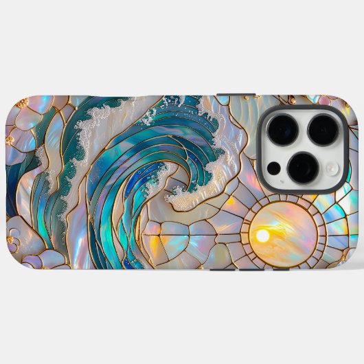 Bleibt Glass Wave Sun Rising iPhone Case (Rückseite (Horizontal))