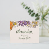 Bleibt mein Blumenmädchen Einladungspostkarte (Stehend Vorderseite)