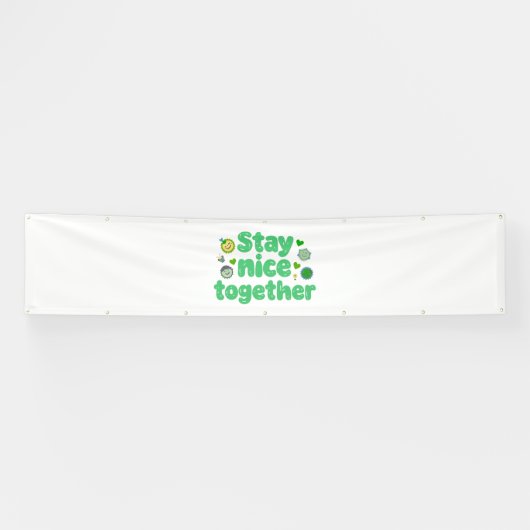 Bleibt nett zusammen Kawaii-Design Banner (Horizontal)