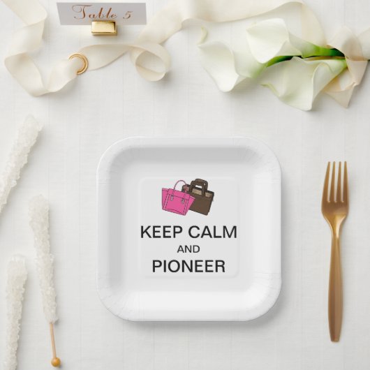BLEIBT RUHIG UND PIONIERE PAPIERPLATTEN PAPPTELLER (Hochzeit)