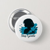 Bleibt sanfte Mädchen Button (Vorne & Hinten)