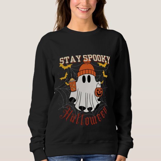 Bleibt spooky Geist Halloween Sweatshirt (Vorderseite)