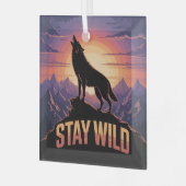 Bleibt Wild Ornament Aus Glas (Vorderseite links)