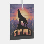 Bleibt Wild Ornament Aus Glas (Vorderseite Rechts)