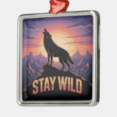 Bleibt wild ornament aus metall (Links)