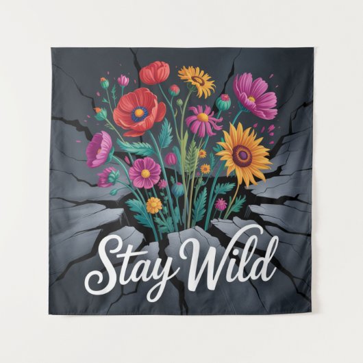 Bleibt Wild Wandteppich (Vorderseite)