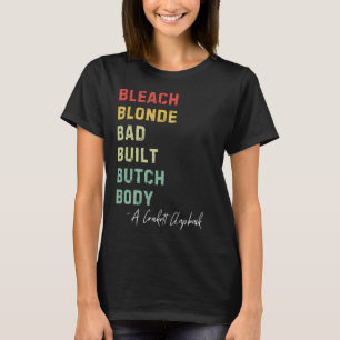 Bleichblondes schlechtes, kräftig gebautes, maskul T-Shirt
