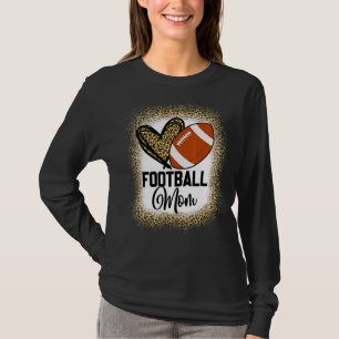 Bleiche Football Mama Leben mit Leopard und Messin T-Shirt