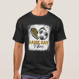 Bleiche Fußball Game Day Vibes Soccer Mama Day Mot T-Shirt