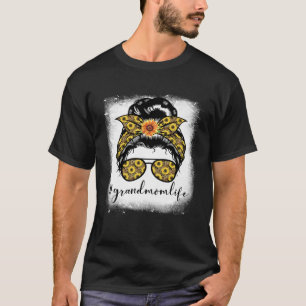 Bleiche Oma Leben Unordentliches Haar-Bun Mutterta T-Shirt