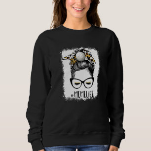 Bleichen Volleyball Meme Life Leopard Messy Bun Ga Sweatshirt
