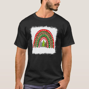 Bleichen Weihnachten Rainbow Weihnachtsbaum Christ T-Shirt