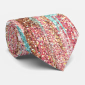 Bleichend Pastell Glitzer Pinselstriche Rosa Blau Krawatte (Gerollt)