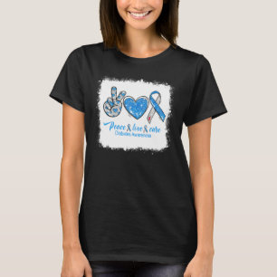 Bleichende Liebe Heilung Blauer Graustreifen Diabe T-Shirt