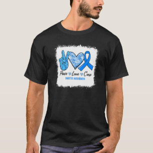 Bleichende Liebe Heilung Blauer Ribbon Diabetes Kr T-Shirt