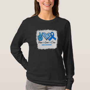 Bleichende Liebe Heilung Blauer Ribbon Diabetes Kr T-Shirt
