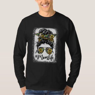 Bleichende Mama Leben Sonnenblumen Mama Leopard Me T-Shirt