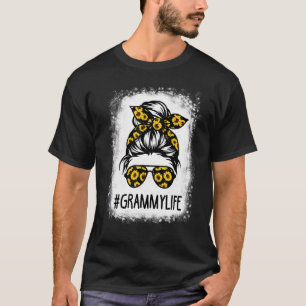 Bleiches Grammy-Leben mit Sonnenblume, Messy Bun M T-Shirt