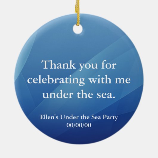 Bleichfische am Morgen Keramik Ornament (Hinten)