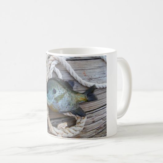 Bleichfische auf Dock und Seil Kaffeetasse (VorderseiteRechts)