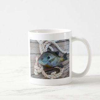 Bleichfische auf Dock und Seil Kaffeetasse