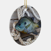 Bleichfische auf Dock und Seil Keramik Ornament (Rechts)