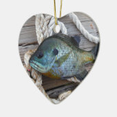 Bleichfische auf Dock und Seil Keramik Ornament (Links)