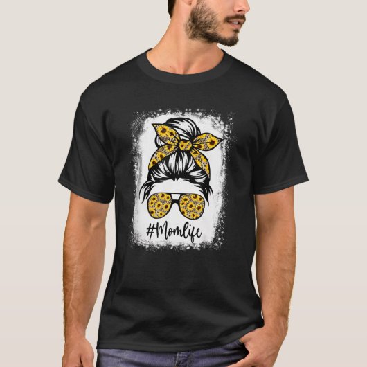 bleichte Sonnenblumen Mama T-Shirts für den Mutter (Vorderseite)