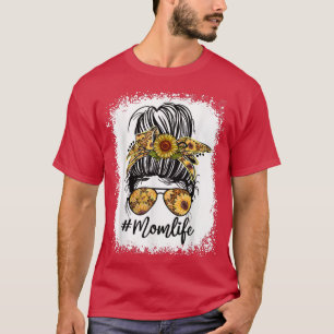 bleichte Sonnenblumen Mama T-Shirts für den Mutter
