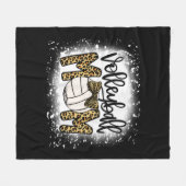 Bleichvolleyball Mama Leopard Fun Ball Mama Mothe Fleecedecke (Vorderseite (Horizontal))
