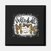 Bleichvolleyball Mama Leopard Fun Ball Mama Mothe Magnet (Vorne)