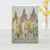 Bleidrucke in der akryllischen Geburtstagskarte Karte (Gelbe Blume)