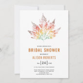 Bleidruckverbranntes orangefarbenes Brautparty der Einladung (Vorderseite)