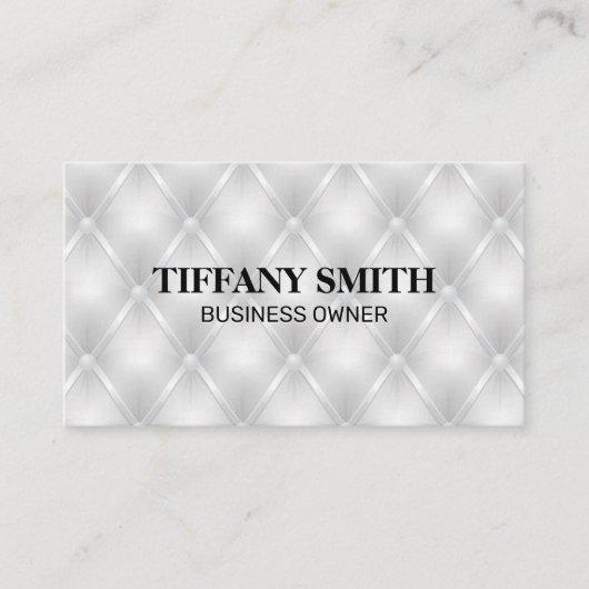 Bleifreies weißes Polstermaterial Visitenkarte (Vorderseite)