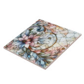Bleiglas-Blumenmotiv Fliese (Seite)