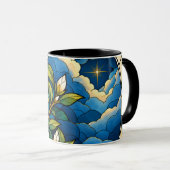 Bleiglas-Botanik-Blumenmuster Tasse (VorderseiteRechts)