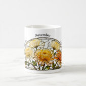 Bleiglas-Geburtsblume November Chrysantheme Kaffeetasse (Mittel)