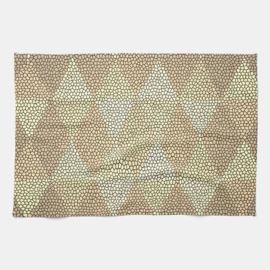 Bleiglas Gold Diamantmuster Geschirrtuch (Horizontal)