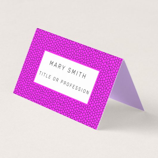 Bleiglas Pink Visitenkarten (Vorderseite)