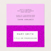 Bleiglas Pink Visitenkarten (Außenseite Aufgefaltet)