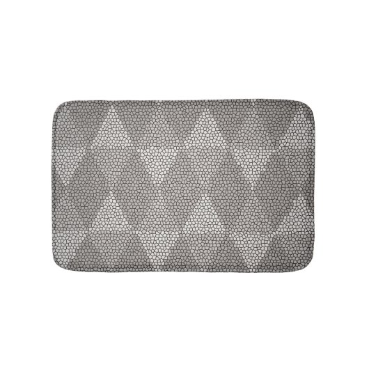 Bleiglas Silber Diamantmuster Badematte (Vorderseite)