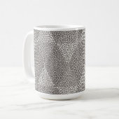 Bleiglas Silber Diamantmuster Kaffeetasse (Vorderseite Links)