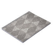 Bleiglas Silber Diamantmuster Notizblock (Linke Seite)