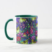 Bleiglas-Stil Blumen Biene Kaffee Tasse (Links)