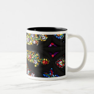 Bleiglasdetail 2 zweifarbige tasse