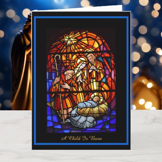 Bleiglasfenster Weihnachten Geburt Christi