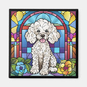Bleiglass Style Poodle Magnet (Vorne)